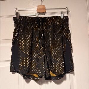 Gymshark Black and Gold Women's Running Shorts Large w/ zipper pockets